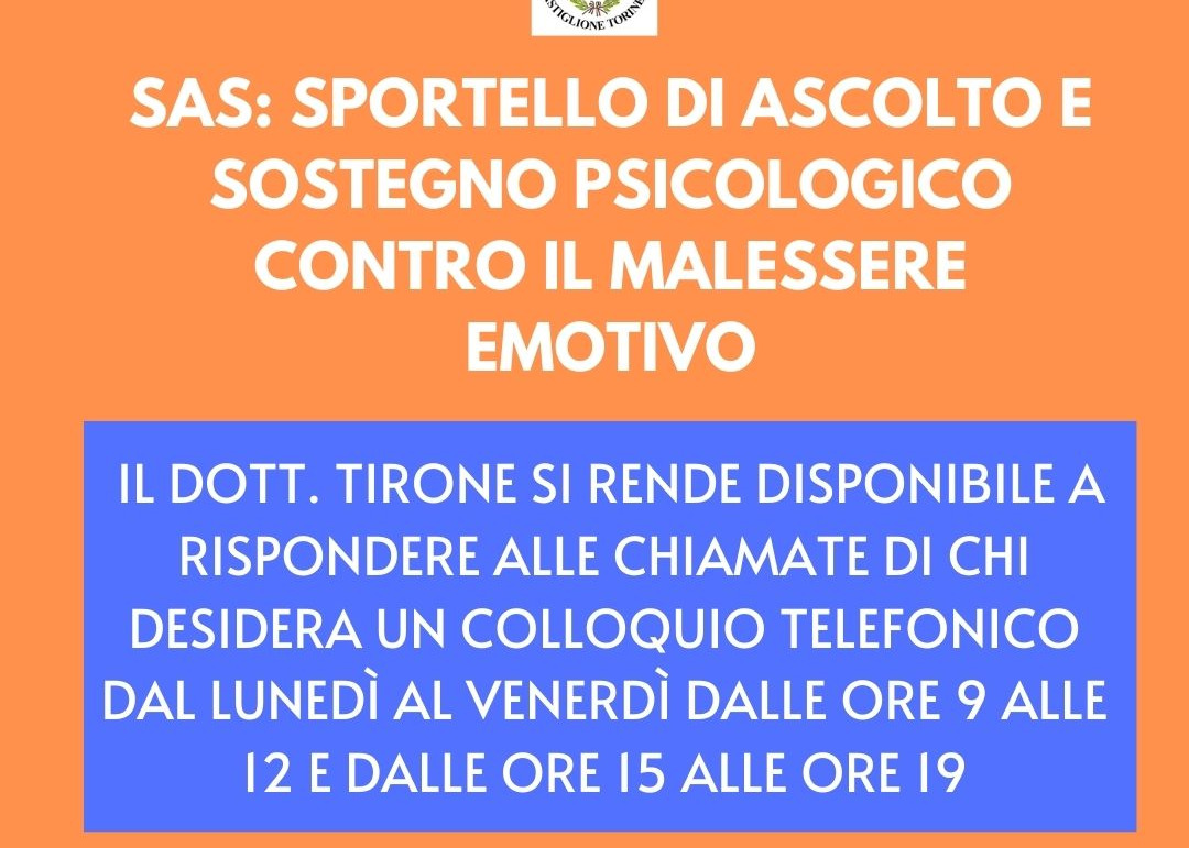 Riattivato lo sportello di ascolto e sostegno psicologico